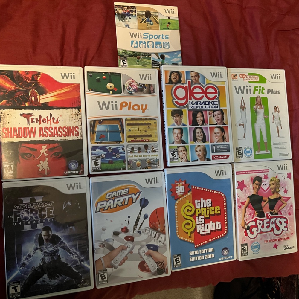 Bundle of 9 Nintendo Wii games incl: Wii Sports/Star Wars the Force Unleashed 2